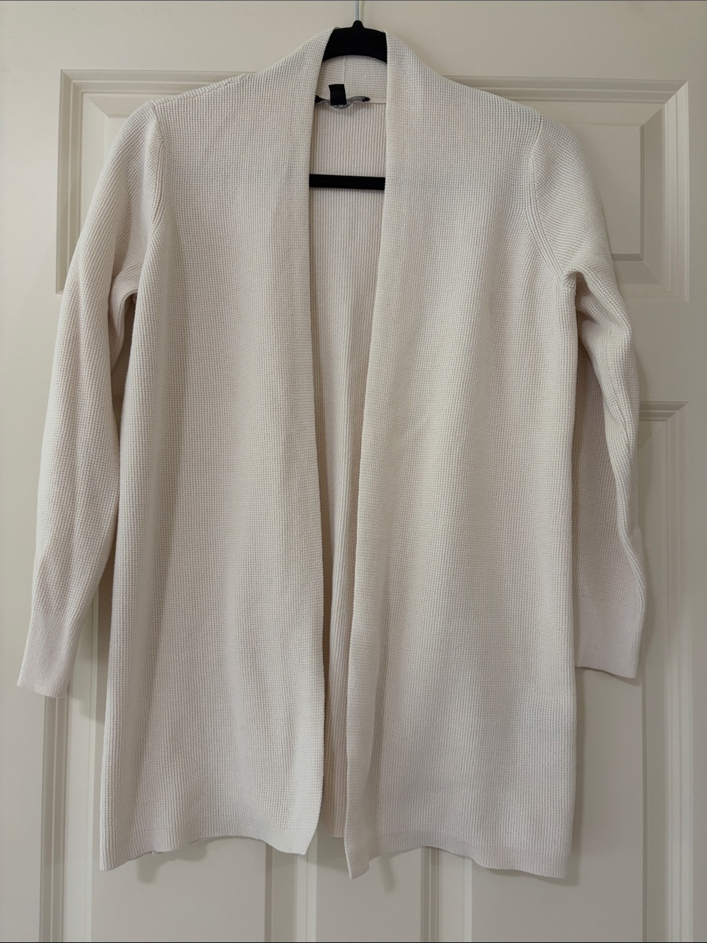 Cyrus Open-Front Cream Knit Cardigan